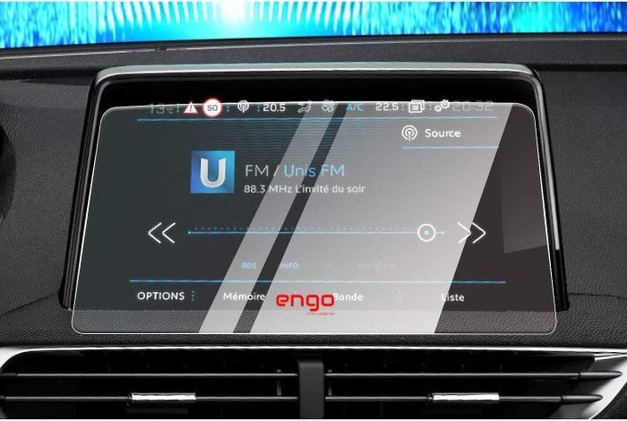 Peugeot 3008 Allure 2017-2023 8 inç Navigasyon Ekran Koruyucu 9h Nano